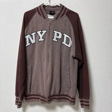 NYPD 브라운 집업 후드티