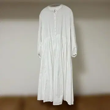 개더 원피스 코튼 원피스 롱 원피스