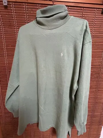 폴로 로고 터틀넥 트레이닝복 그린