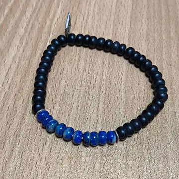 엠 코엔 팔찌 실버 925 오닉스 라피스라줄리 염주