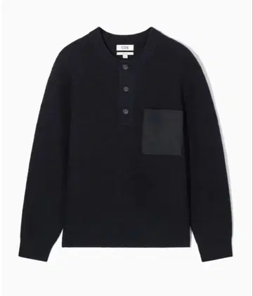 COS 니트 스웨터 크루넥 풀오버 네이비