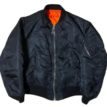 ALPHA 80년대 USA제 빈티지 MA-1 플라이트 자켓 블랙