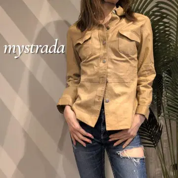 mystrada 얇은 소재 가죽 자켓 사이즈 40