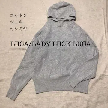 LUCA/LADY LUCK LUCA 그레이 후드티 코튼 울 캐시미어