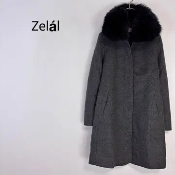 모토마치 제라르 [S] 롱 코트 아우터 캐시미어 폭스 옷깃 고급