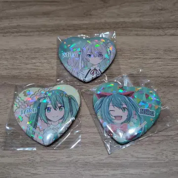 프로젝트 세카이 키라키라 빅 하트형 캔뱃지 미쿠