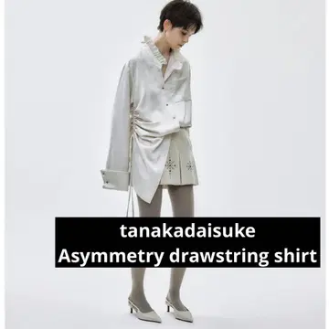 [정가 이하] Asymmetry drawstring shirt