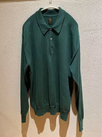 바토너 씨 아일랜드 코튼 피케 셔츠 니트