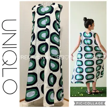 유니클로 마리메꼬 롱 슬리브리스 원피스 XXL