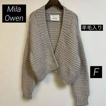 Mila Owen 두꺼운 원단 가디건 볼레로 양모 혼방