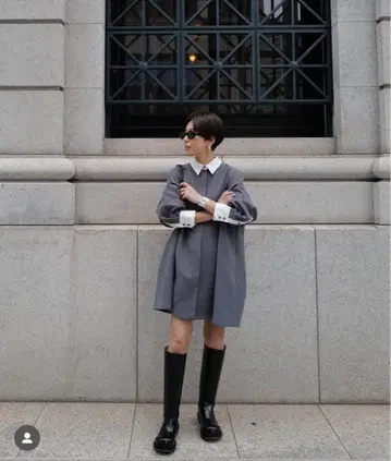 정품 machatt 그레이 셔츠 원피스 긴팔