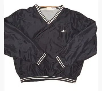 블랙 나일론 V넥 봄버 자켓