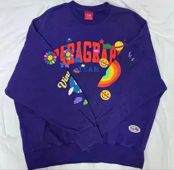 Paragraph 컬러풀 맨투맨 보라색