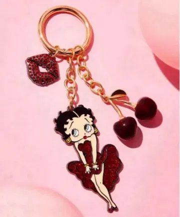 Betty Boop 베티짱 키링 체리 반짝반짝