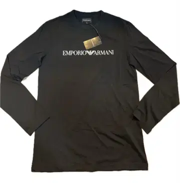 블랙 [ L 사이즈 ] 아르마니 EMPORIO ARMANI 긴팔 T셔츠