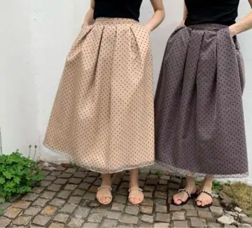 트루 바이 마리코 오이카와 도트 튤 스커트 odette