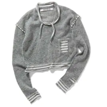 PERVERZE Stripe Patch Mohair Top