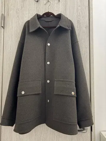 새상품급 H BEAUTY&YOUTH 울 믹스 멜톤 커버올 자켓