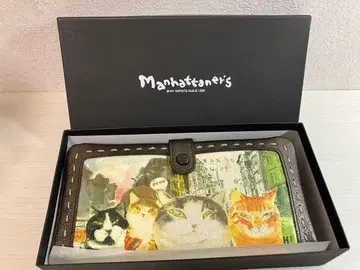 [ 미사용 새상품 ] Manhattaner's 고양이 디자인 이단 장지갑