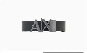 AX 로고 버클 블랙 가죽 벨트