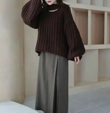 [Acka] 소매 볼륨 니트 새상품급 F 사이즈