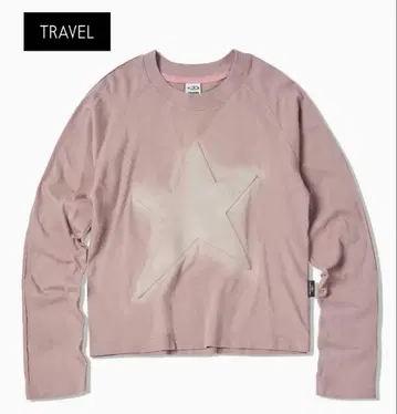TRAVEL Embo Star Long Sleeve Groomy Pink