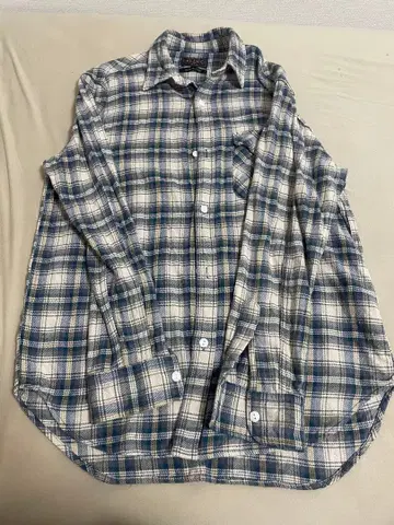 BEAMS 체크 무늬 긴팔 셔츠 L 사이즈