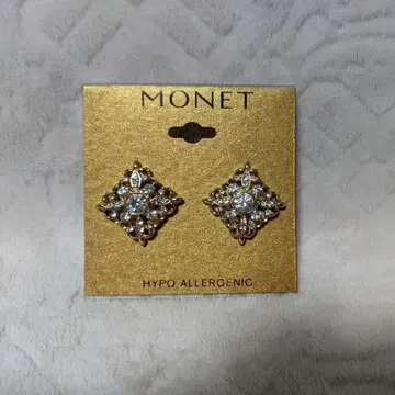 귀걸이 모네 MONET 골드 큐빅 키라 사각 스퀘어 다이아