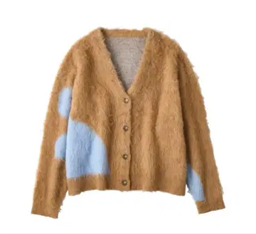 knuth marf Vneck cardigan(unisex)/camel
