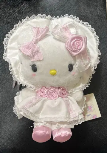 헬로키티 봉제 인형 화이트 프릴 디자인 산리오