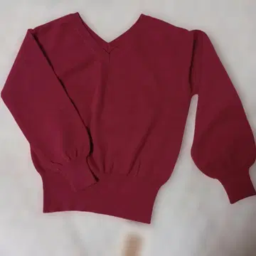 elvence DEUX 버건디 V넥 니트 새상품 택 포함 M