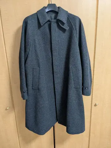 스티븐 앨런 스텐칼라 코트 다크 그레이