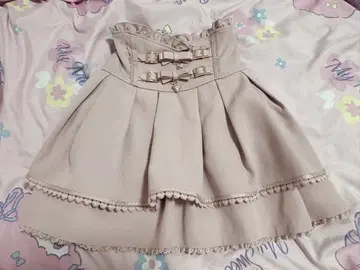 LIZLISA 2단 리본 치마바지 핑크