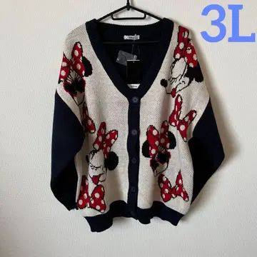 [ 새상품 ] 빅 사이즈 3L 디즈니 미니 마우스 가디건 네이비 계열