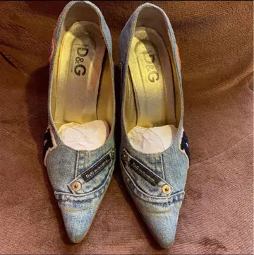 D&G 데님 하이힐 펌프스