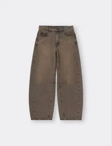 인기 GU 배럴 레그 청바지 브라운 여성용 M