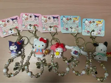 산리오 캐릭터 키링 쿠로미 키티 마이멜로디 2개 세트
