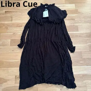 미사용 Libra Cue 리브라큐 케이프 프릴 원피스 블랙
