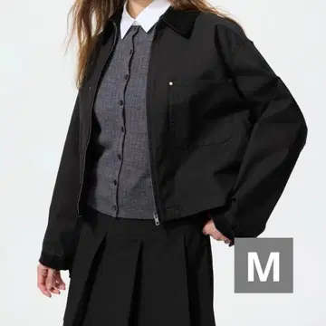 UNIQLO 집업 숏 자켓 블랙 M