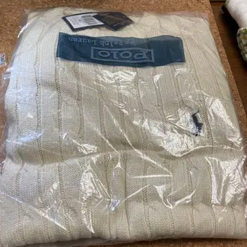 Polo 케이블 니트 스웨터 XL 화이트