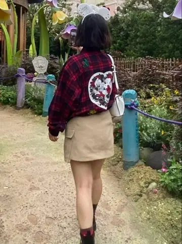 Mickey 체크 셔츠