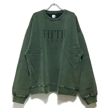 새상품 스노우 가공 오버 사이즈 맨투맨 긴팔 속기모 남성용 카키 L