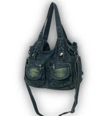 XU 2way denim bag 데님 블루 백