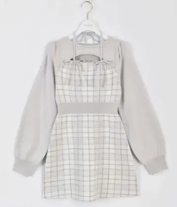 evelyn 리본 체크 타이트 ICEGLAY