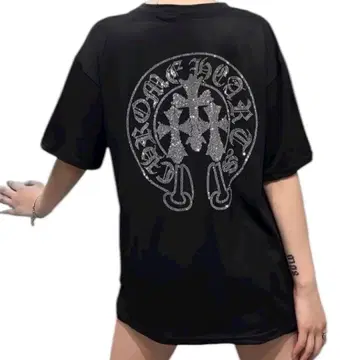 크로스 블랙 T셔츠 L 사이즈 택 포함 미사용 새상품