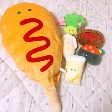 동글동글 눈망울 오동통 봉제 인형 생굴 아메리칸 도그 햄버거 초밥