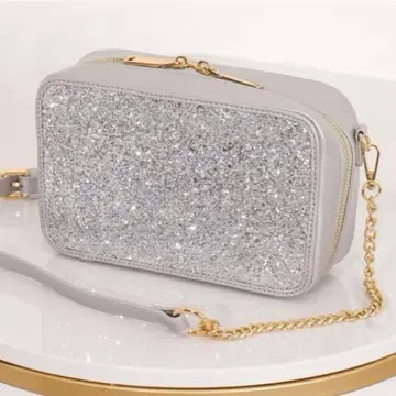 [ 새상품급 ] DIANA 글리터 숄더백 실버