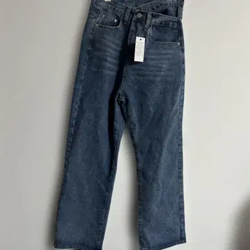 허리 슬림 데님