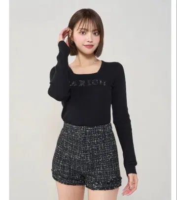 Darich 컴팩트 프린지 트위드 숏팬츠