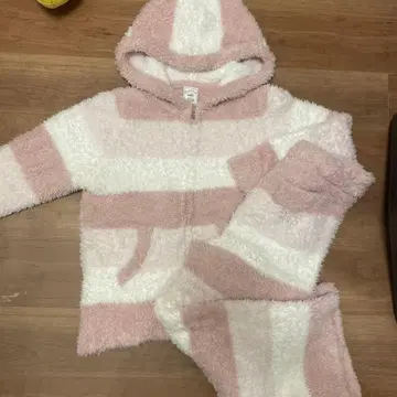 gelato pique 젤라토 2 보더 후드티 롱 팬츠 핑크